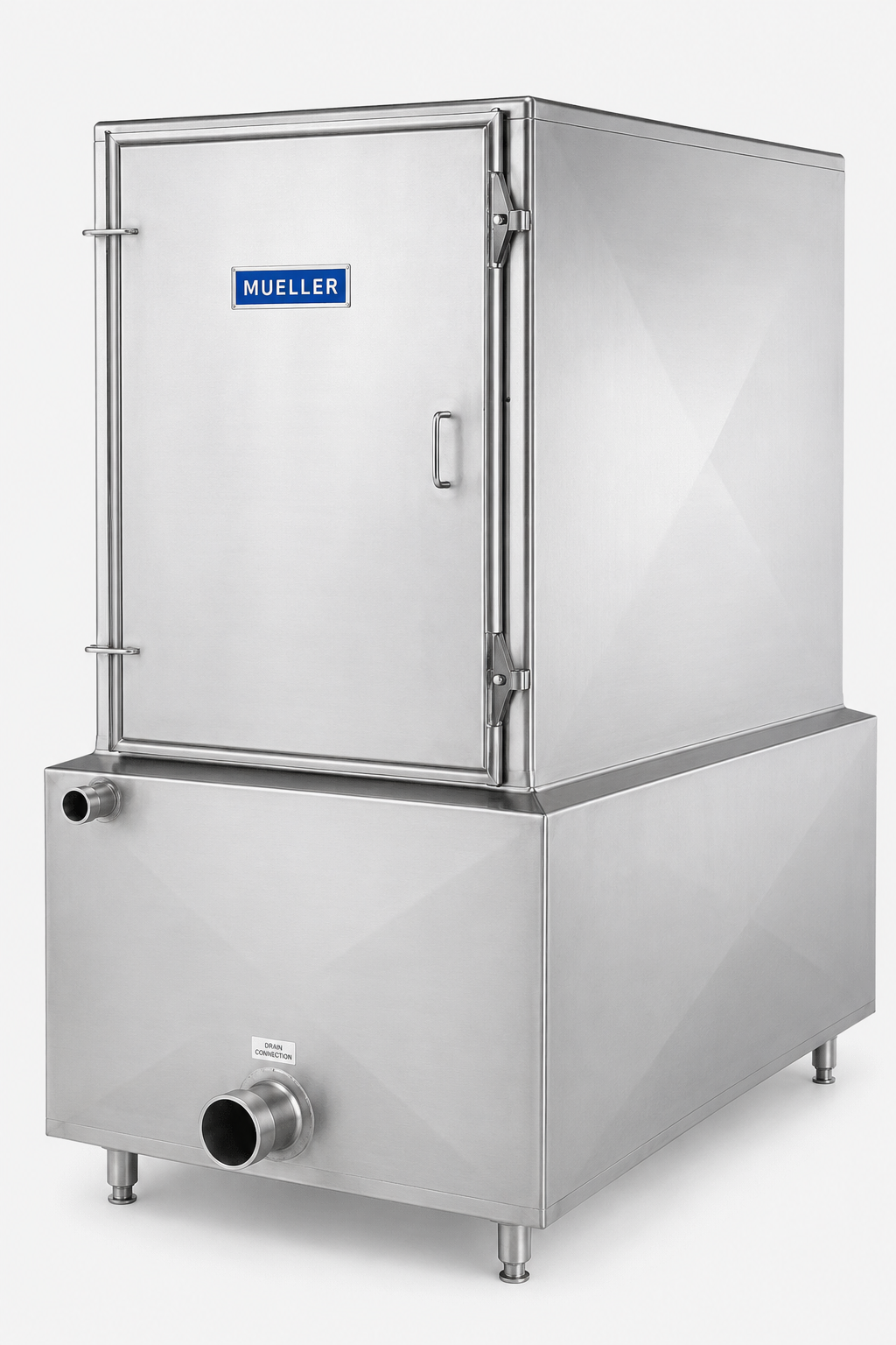 Mueller 3x3 falling film chiller with its integral 73 gallon insulated tank